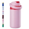 thumbnail image 1 of Daluvenix 14oz Kids Insulated Water Bottle with Straw Lids, 2-in-1 Straw and Chug Water Bottle for kids for Sports and School, Leakproof Stainless Steel Toddler Water Bottle BPA Free, Pink, 1 of 7
