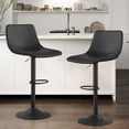 thumbnail image 1 of Daluvenix Counter Height Bar Stools with Back Set of 2,Modern BarStools with PU Leather, Adjustable Swivel High Back Bar Stool Chair with Footrest for Kitchen Island,Black, 1 of 8