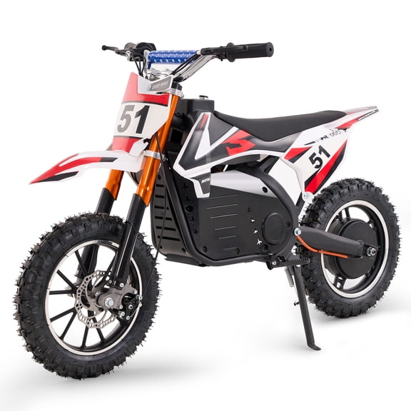 Daluvenix Electric Dirt Bike for Kids Teens MX650, 36V/7.8AH Battery Electric-Powered Dirt Bike, up to 18 mph, Ride-On for Age 8-14