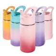 thumbnail image 1 of Daluvenix 12oz Insulated Kids Water Bottle with Straw and Carry Handle, Leak-Proof BPA-Free Stainless Steel Bottle, Gradient Pink, 1 of 10
