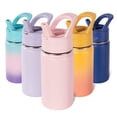 thumbnail image 1 of Daluvenix 12oz Insulated Kids Water Bottle with Straw and Carry Handle, Leak-Proof BPA-Free Stainless Steel Bottle, Pink, 1 of 10