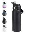 thumbnail image 1 of Daluvenix Stainless Steel Water Bottle with Straw Lid, 24oz Vacuum Insulated Water Bottles for Sports, Travel, Black, 1 of 7
