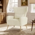 thumbnail image 1 of Daluvenix Velvet Accent Chair for Living Room, Modern Arm Chair with Pillow, Single Sofa Lounge Chair for Bedroom & Reading Room, Beige, 1 of 9