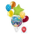 thumbnail image 1 of DalvayDelights 8 Pc Shark Happy Birthday Under The Sea Creatures Balloon Bouquet Fish Ocean Octopus Jellyfish Seahorse, 1 of 1
