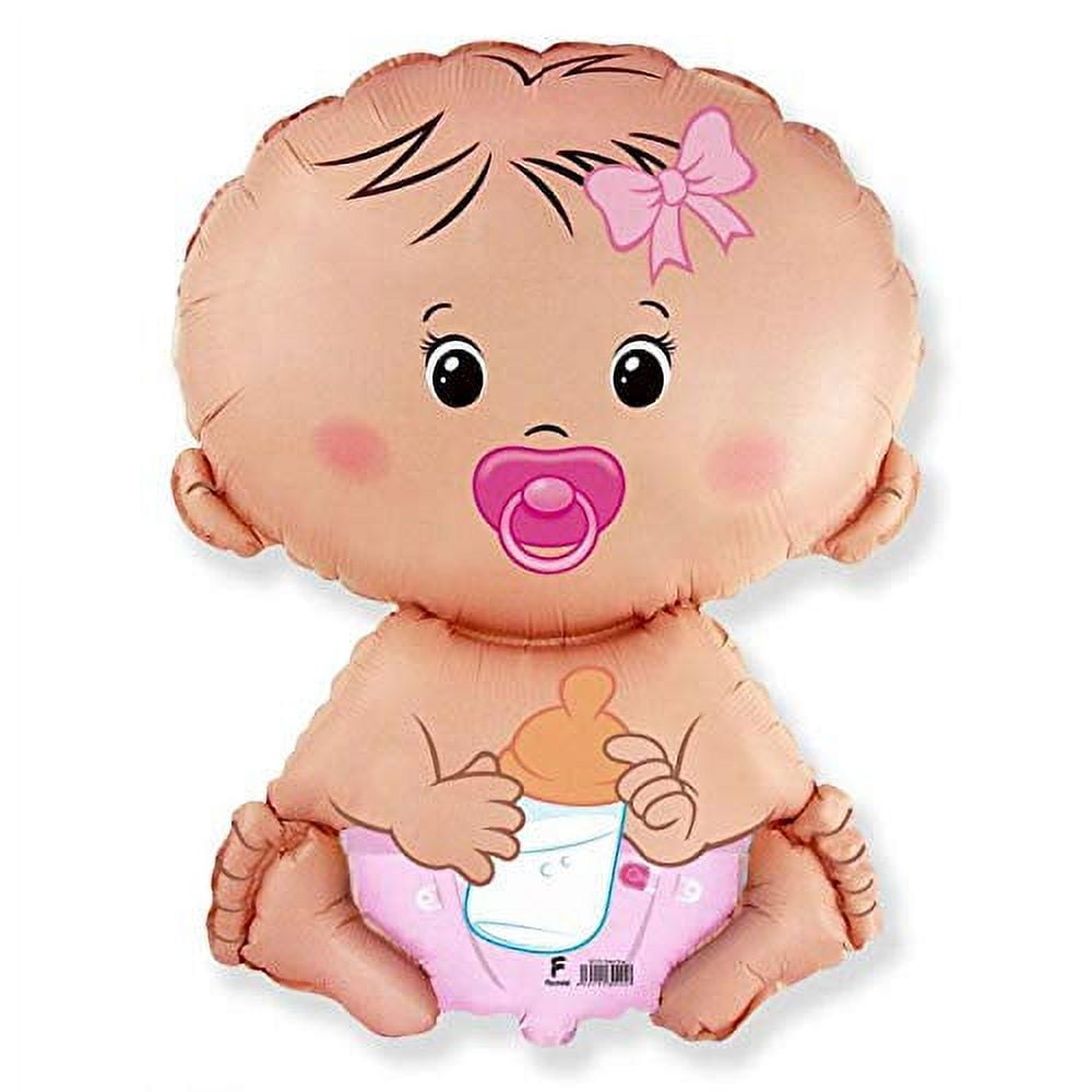 DalvayDelights Baby Girl Shape Gender Reveal Diaper Welcome 24" Baby Shower Mylar Balloon Cute