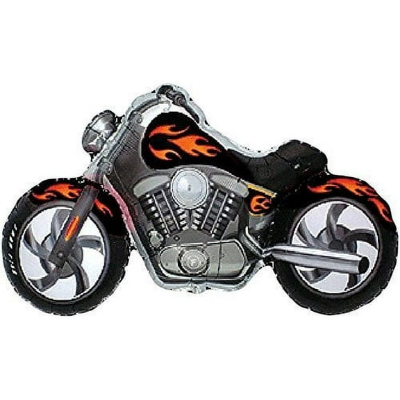 DalvayDelights Balloon, Mylar Black Davidson Hog Bike, 47''