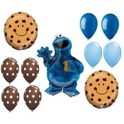 DalvayDelights Chocolate chip Cookie Sesame Multi-color Monster Party Balloons, 11 Count