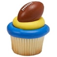 thumbnail image 1 of DalvayDelights Football NFL Party Favors Plastic Cupcake Toppers Rings 24 Pieces, 1 of 2