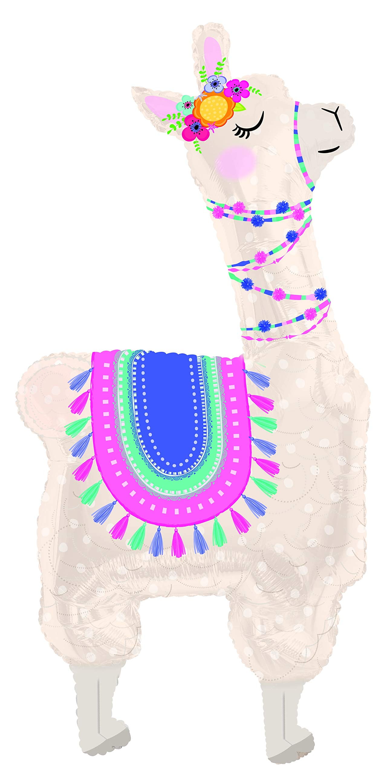 DalvayDelights Llama Alpaca Pink Selfie Hello Baby Shower Welcome 47" Party Foil Mylar Balloon