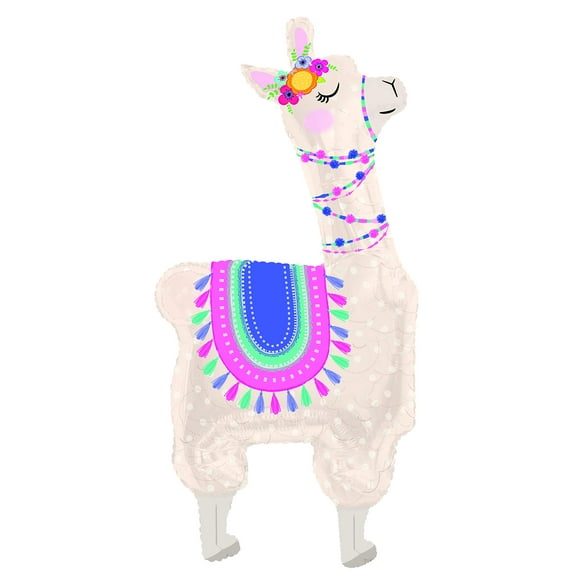 DalvayDelights Llama Alpaca Pink Selfie Hello Baby Shower Welcome 47" Party Foil Mylar Balloon
