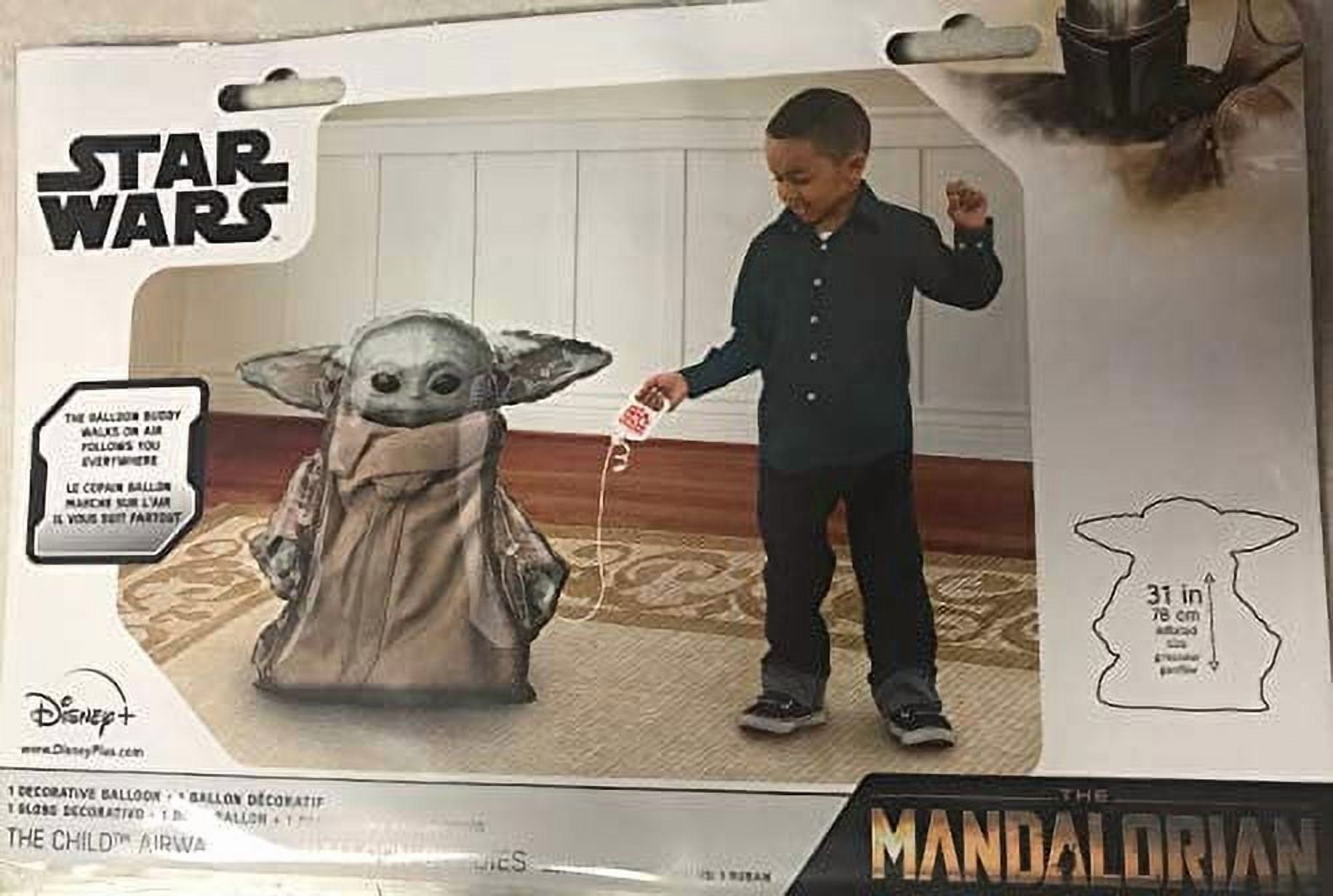 DalvayDelights Mandalorian Baby Yoda Airwalker 31" Multi-color Balloon