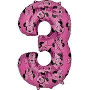 Anagram Minnie Mouse 3rd #3 Third Pink Birthday Forever 34" Mylar Balloon
