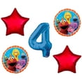 thumbnail image 1 of DalvayDelights Sesame Street Elmo Balloon Bouquet 6th Birthday 5 pcs - Party Supplies, 1 of 1