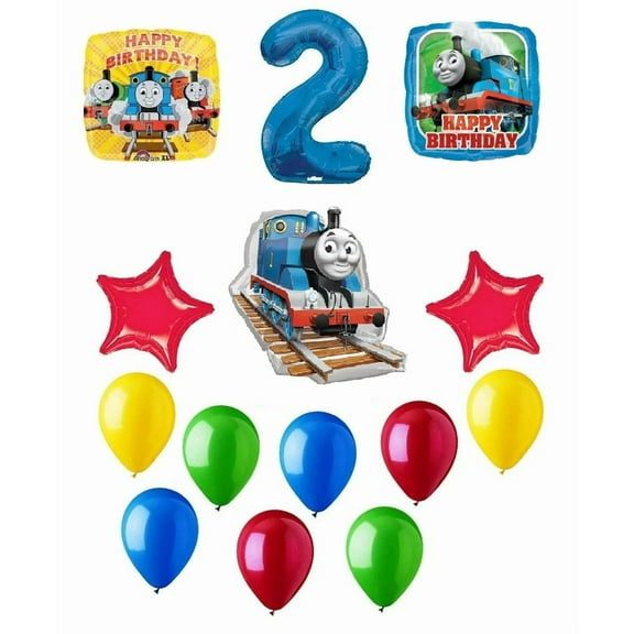 DalvayDelights Thomas The Train Engine 2nd Birthday Party Supplies and Balloon Decorations