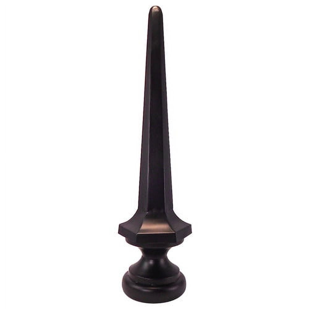 Kyoto Matte Black Steel Rooftop Finial, 12" Height