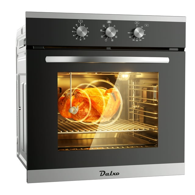 Dalxo 24 in. Single Electric Wall Oven 8 Cooking Functions With