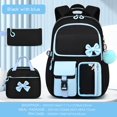 thumbnail image 1 of Dalxymotic Bow Backpack Set, Cute 3-Piece Shoulder Backpack with Lunch Bag, Large Capacity Casual Daypack with Pencil Case, Bow Backpack Set for Daily Travel, Outdoor, Home, Office, 1 of 7