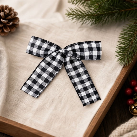 Dalxymotic Christmas Bow Ornament, Holiday Ribbon Decoration, Festive Party Styling Accent, Easy Hanging Display Piece, Christmas Bow Decoration for Tree, Wreath, Door, Mantel