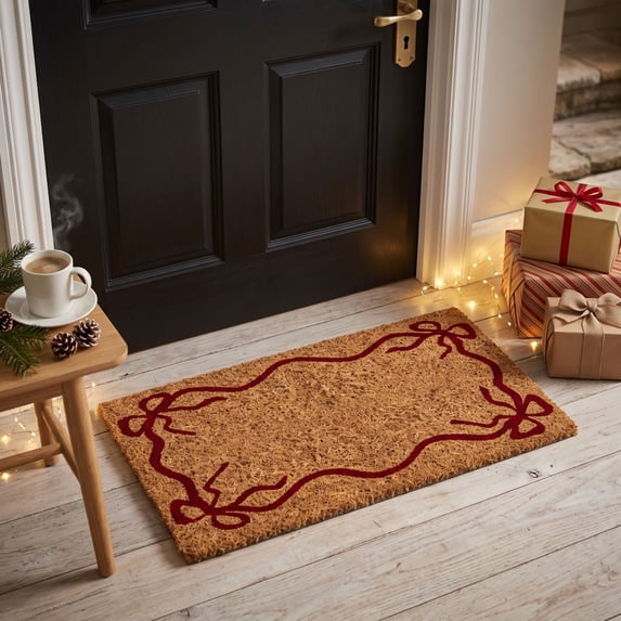 Dalxymotic Christmas Door Mat, Thick Outdoor Entrance Floor Rug, Christmas Decorations Indoor Outdoor, Winter Holiday Decor Mat, Christmas Door Mat for Home, Front Door, Entryway