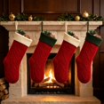 thumbnail image 1 of Dalxymotic Christmas Stocking, Cable Knit Xmas Stocking With Thick Cuff, Classic Large Hanging Christmas Sock, Christmas Decorations Indoor Outdoor for Tree, Fireplace, Mantel, Wall, 1 of 6