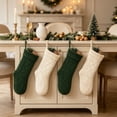 thumbnail image 1 of Dalxymotic Christmas Stocking, Cable Knit Xmas Stocking With Thick Cuff, Classic Large Hanging Christmas Sock, Christmas Decorations Indoor Outdoor for Tree, Fireplace, Mantel, Wall, 1 of 6