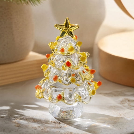 Dalxymotic Christmas Tree Tabletop Ornament, Festive Desktop Decorative Figurine, Holiday Winter Celebration Accent, Christmas Home Office Decoration for Desk, Shelf, Mantel