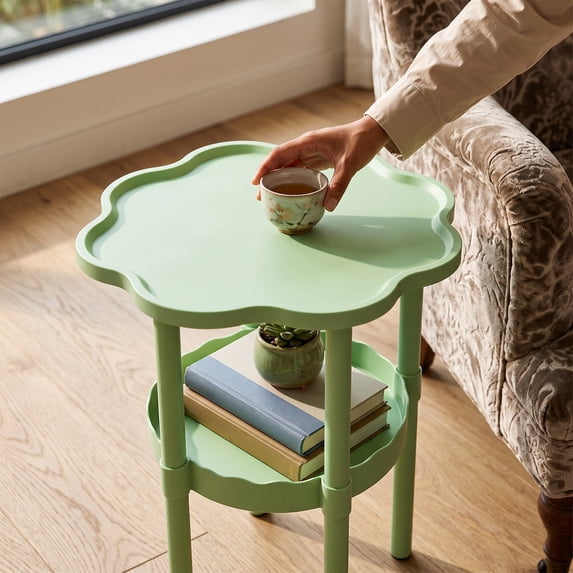 Dalxymotic Compact Bedside Nightstand Table, Mini Apartment Side Table, Multi Use Nightstand, Space Saving Mini Nightstand for Bedroom, Living Room, Home, Apartment, Office