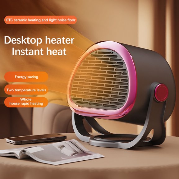 Dalxymotic Desktop Heater Fan, Mini Household Hot Air Warmer, Compact Personal Home Heating Blower, Home Heat Source for Office Bedroom Study Apartment Table
