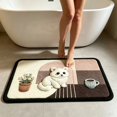 thumbnail image 1 of Dalxymotic Diatomaceous Earth Floor Mat, Quick Dry Absorbent Non Slip Bathroom Pad, Cute Pet Modern Stylish Home Decor, Floor Mat for Bathroom Kitchen Laundry, 1 of 8