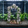 thumbnail image 1 of Dalxymotic Halloween Aquarium Skeleton Decor, Resin Skull Aquarium Ornament, Fish Shrimp Shelter Hiding Cave, Halloween Decorations Indoor Outdoor for Home, Office, Desk, Table, 1 of 5