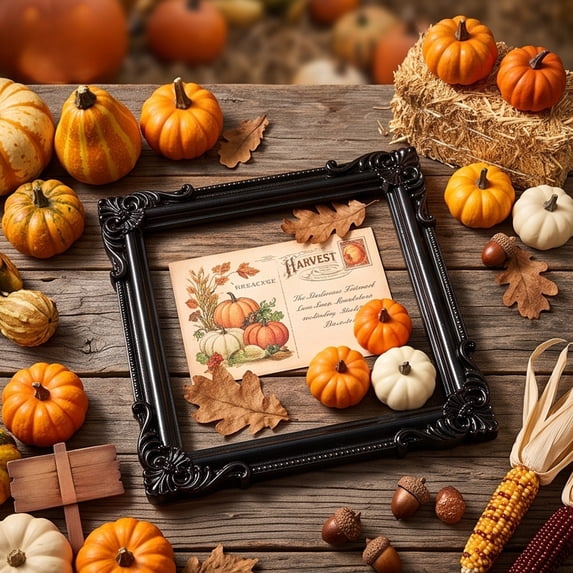 Dalxymotic Halloween Photo Frame, Black Relief Empty Decorative Frame, Spooky Photography Background Prop, Halloween Mini Frame Decor for Table, Shelves, Home, Party, Mantel