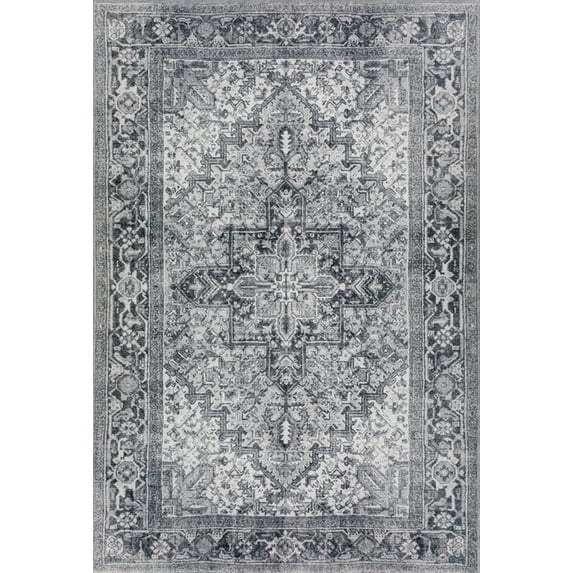 Dalyn Amanti Area Rug AM3 Am3 Steel Steel Scrolls Bulbs 8' 6" x 12' 9" Rectangle
