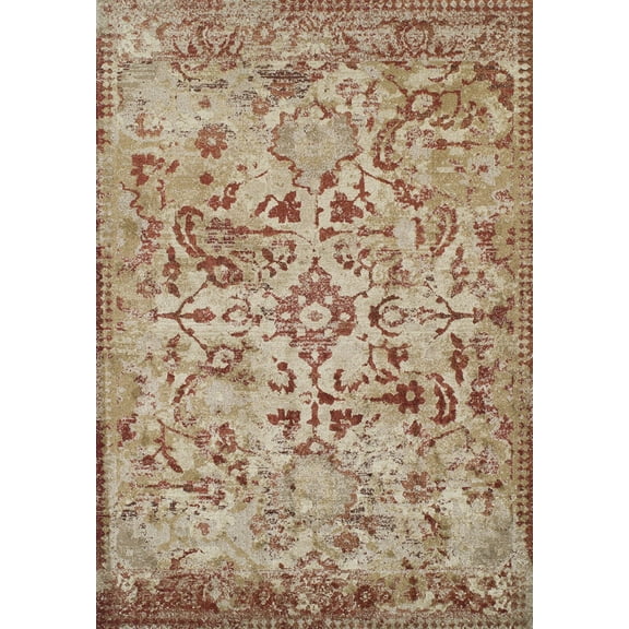 Dalyn Antigua Area Rug AN4 An4 Paprika Paprika Scrolls Vines 5' 3" x 7' 7" Rectangle