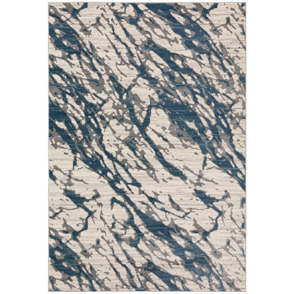 Dalyn Cascina Area Rug CC3 Cc3 Indigo Indigo Lines Waves 3' 3" x 5' 1" Rectangle