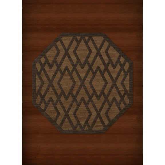 Dalyn Dover Area Rug DV1 Dv1 Caramel Diamond Lines 4' x 4' Octagon