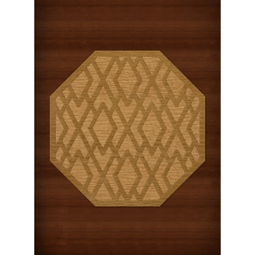 Dalyn Dover Area Rug DV1 Dv1 Cornmaze Diamond Lines 4' x 4' Octagon