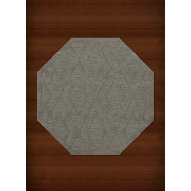 Dalyn Dover Area Rug DV1 Dv1 Silver Diamond Lines 10' x 10' Octagon