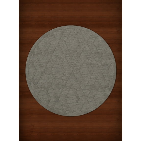 Dalyn Dover Area Rug DV1 Dv1 Silver Diamond Lines 4' x 4' Round