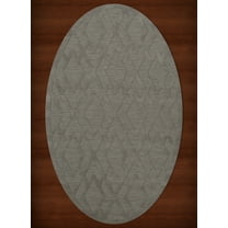 Dalyn Dover Area Rug DV1 Dv1 Silver Diamond Lines 4' x 6' Oval