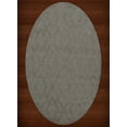 thumbnail image 1 of Dalyn Dover Area Rug DV1 Dv1 Silver Diamond Lines 5' x 8' Oval, 1 of 2