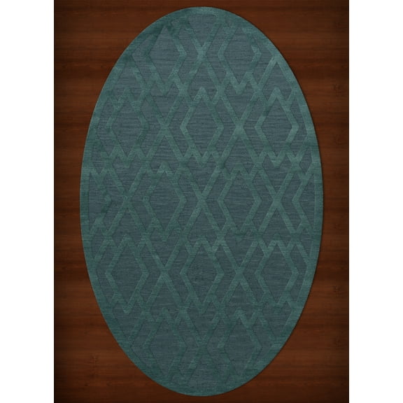 Dalyn Dover Area Rug DV1 Dv1 Teal Diamond Lines 12' x 15' Oval