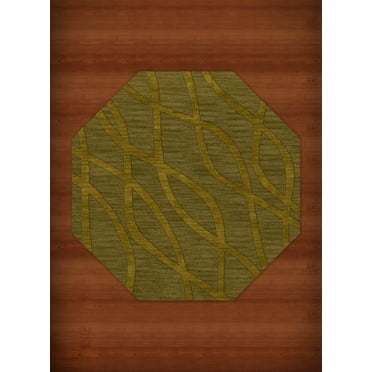 Dalyn Dover Area Rug DV10 Dv10 Avocado Swirls Waves 10' x 10' Octagon