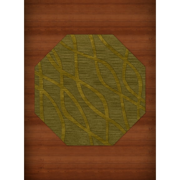 Dalyn Dover Area Rug DV10 Dv10 Avocado Swirls Waves 10' x 10' Octagon