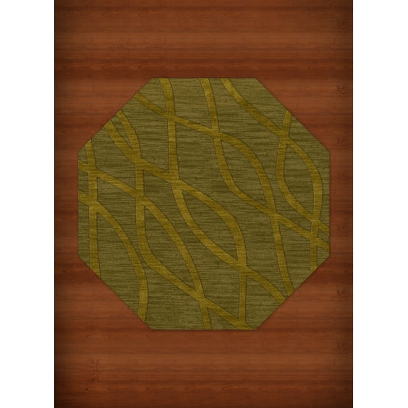 Dalyn Dover Area Rug DV10 Dv10 Avocado Swirls Waves 12' x 12' Octagon