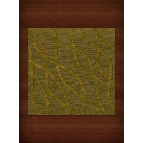 Dalyn Dover Area Rug DV10 Dv10 Avocado Swirls Waves 4' x 4' Square