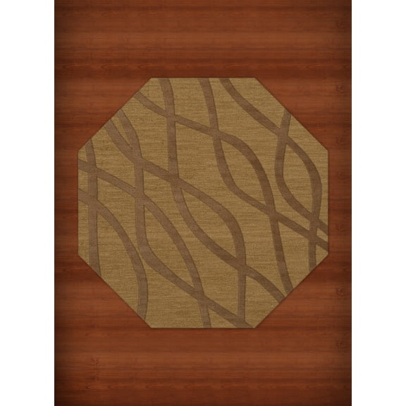 Dalyn Dover Area Rug DV10 Dv10 Gold Dust Swirls Waves 10' x 10' Octagon