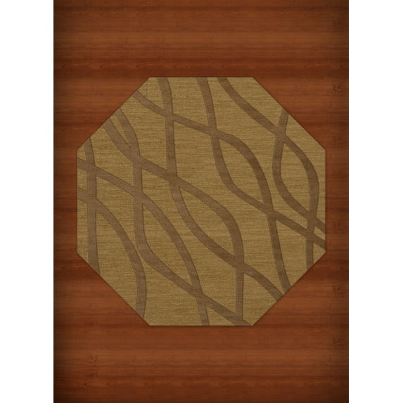 Dalyn Dover Area Rug DV10 Dv10 Gold Dust Swirls Waves 12' x 12' Octagon