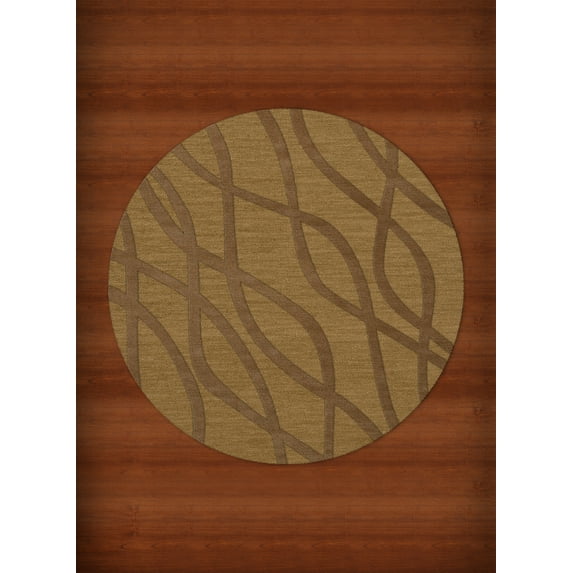 Dalyn Dover Area Rug DV10 Dv10 Gold Dust Swirls Waves 4' x 4' Round