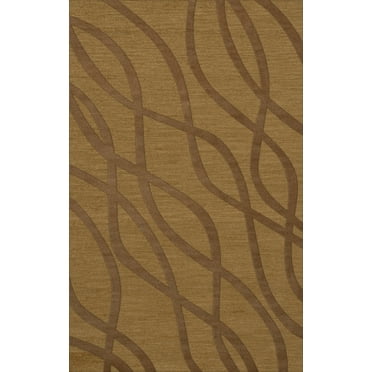 Dalyn Dover Area Rug DV10 Dv10 Gold Dust Swirls Waves 4' x 6' Rectangle