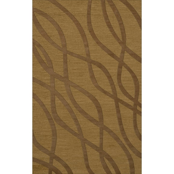 Dalyn Dover Area Rug DV10 Dv10 Gold Dust Swirls Waves 4' x 6' Rectangle